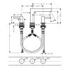 Hansgrohe Finoris 3 Hole Basin Mixer 110 with Push Open Waste Set in Matt White - 76033700