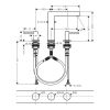 Hansgrohe Finoris 3 Hole Basin Mixer 160 with Push Open Waste Set in Matt White - 76034700