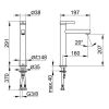 Keuco IXMO Pure Single Lever Basin Mixer 210 in Matt Black - 59510371100