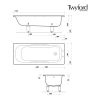 Twyford Celtic 1700 x 700mm 140L Steel Bath with Slip Resistance and Chrome Grips - CE1572WH