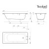Twyford Celtic 1500 x 700mm Steel Bath - BS1402WH