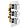 Origins Concealed Thermostatic Square Triple Control Shower Valve with 2 Outlets