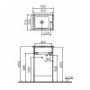 VitrA S50 Compact Floor Standing Vanity Unit With Basin - Oak