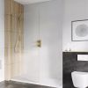 Essentials Small 8mm Wet Room Panel in Brushed Brass