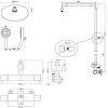Triton Dene Thermostatic Bar Diverter Mixer Shower - UNDETHBMDIV