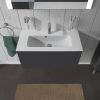 Duravit L-Cube Wall-Mounted 820mm Compact Vanity Unit in Matt Graphite - LC615704949