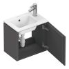 Duravit L-Cube Wall-Mounted 420mm Vanity Unit with Right-Hand Door in Matt Graphite - LC6272R4949