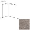 Bushboard Nuance Medium Corner Wall Panel Pack B in Cirrus Marble