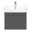 Duravit No.1 Wall-Mounted 590mm Vanity Unit with One Drawer in Matt Graphite - N14282049490000