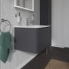 Duravit L-Cube Wall-Mounted 620mm One Drawer Vanity Unit in Matt Graphite - LC614004949