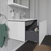 Duravit L-Cube Wall-Mounted 820mm One Drawer Vanity Unit in High Gloss White - LC614102222