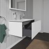 Duravit L-Cube Wall-Mounted 1020mm One Drawer Vanity Unit in High Gloss White - LC614202222