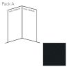 Bushboard Nuance Small Corner Wall Panel Pack A in Marble Noir
