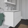 Duravit L-Cube Wall-Mounted 820mm Two Drawer Vanity Unit in High Gloss White - LC624102222