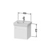 Duravit No.1 Wall-Mounted 490mm One Drawer Vanity Unit with Internal Drawer in Matt White - N14380018180000