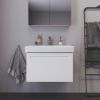 Duravit No.1 Wall-Mounted 740mm One Drawer Vanity Unit with Internal Drawer in Matt White - N14383018180000