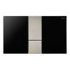Viega Visign for Style 24 WC Flush Plate for Prevista in Polished Black and Brushed Stainless Steel - 773328