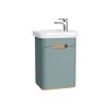 VitrA Sento Cloakroom Vanity Unit with Right-Hand Hinges in Matt Fjord Green - 65869