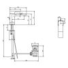 Villeroy and Boch Subway 3.0 Single Lever 125mm Basin Mixer in Matt Black - TVW112001000K5