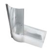 Origins Everest6 P Shaped Bathscreen with Handle - 730mm