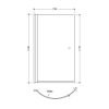 Origins Everest6 P Shaped Bathscreen with Handle - 730mm