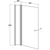 Origins Everest6 Extended Bath Screen With Square Profile - 1000mm 