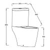 The White Space Euna Rimless Close Coupled Closed Back Toilet