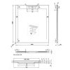 Tissino Giorgio Lux 1000mm Rectangular Shower Tray in Grey Slate - TRG-864-GS