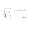 The White Space Anon Rimless Back to wall Toilet with Soft Close Seat 