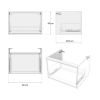  The White Space Choice 600mm Wall Hung Vanity Unit with Slim Basin in Light Grey