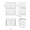 The White Space Choice 600mm Floorstanding 2 Drawer Unit with Slim Basin in Light Grey