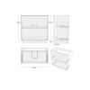 The White Space Choice 800mm Floor Standing 2 Drawer Unit with Slim Basin in White