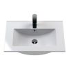 Nuie Arno Wall Hung 2 Drawer Vanity Unit and Minimalist Basin in Grey