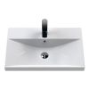 Nuie Arno Wall Hung 2 Drawer Vanity Unit and Thin-Edge Basin in White