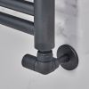 Tissino Hugo2 Double Angled Radiator Valves in Anthracite - THU-201-AN