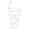 Nuie Ambrose Semi Flush to Wall Pan and Cistern in White