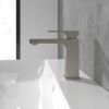 Villeroy & Boch Architectura Square Single-Lever Basin Mixer with Pop-Up Waste in Brushed Nickel - TVW12500100064