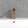 Villeroy & Boch Architectura Square Single-Lever Basin Mixer with Pop-Up Waste in Brushed Gold - TVW12500100076