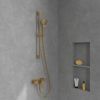 Villeroy & Boch Architectura Square Single-Lever Shower Mixer in Brushed Gold - TVS12500100076