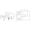 Villeroy & Boch Architectura Square Single-Lever Bath Shower Mixer in Matt Black - TVT125001000K5
