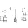 Villeroy & Boch Elements Striking Toilet Brush Set in Brushed Nickel - TVA15201700064