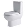 UK Bathrooms Essentials Pecos Rimless Comfort Height Back To Wall Close Coupled Toilet