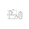Essentials Pecos Rimless Comfort Height Back To Wall Close Coupled Toilet