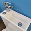 UK Bathrooms Essentials Elbe Short Projection Close Coupled Toilet with Basin and Tap