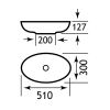 Essentials 510mm Oval Countertop Basin