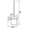UK Bathrooms Essentials Lassa Glass Toilet Brush Holder in Chrome