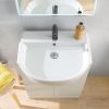 UK Bathrooms Essentials Elbe Slim Rim Semi Recessed Basin