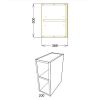 Amara Aysgarth 800mm 1 Drawer Flat Door Unit with Side Storage