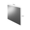 The White Space Scene Wall Hung Bathroom Mirror in Gloss Ash Grey