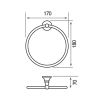 Essentials Moste Towel Ring in Chrome